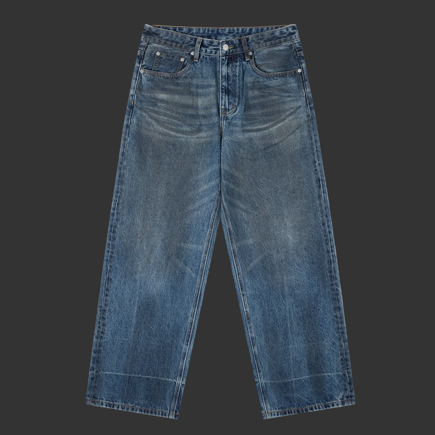 Vintage Checkered Flag baggy jeans